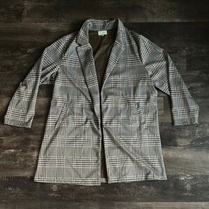Plaid Long Cardigan